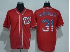 Washington Nationals #31 Max Scherzer Red USA Flag Cool Base Jerseys