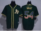 Oakland Athletics #54 Sonny Gray Green USA Flag Cool Base Jerseys