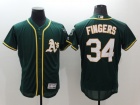 Oakland Athletics #34 Rollie Fingers Green Flex Base Jerseys