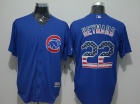 Chicago Cubs #22 Jason Heyward Blue USA Flag Cool Base Jerseys