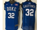 Duke Blue Devils #32 Christian Laettner Blue 