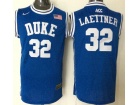 Duke Blue Devils #32 Christian Laettner Blue College Basketball Jerseys