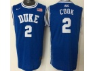 Duke Blue Devils #2 Quinn Cook Blue College Basketball Jerseys