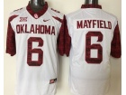 Oklahoma Sooners #6 Baker Mayfield White College Football Jerseys