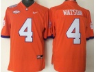 Youth Clemson Tigers #4 Deshaun Watson Orange with Fuller Patch College Football Jerseys