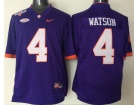 Youth Clemson Tigers #4 Deshaun Watson Purple with Fuller Patch College Football Jerseys