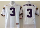 Youth LSU Tigers #3 Odell Beckham Jr White College Football Jerseys