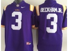 Youth LSU Tigers #3 Odell Beckham Jr Purple Limited College Football Jerseys