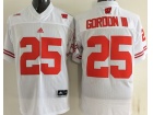 Wisconsin Badgers #25 Melvin Gordon III White College Football Jerseys