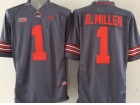 Ohio State Buckeyes #1 Braxton Miller Grey Limited College Football Jersey