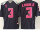 Oregon Ducks #3 Vernon Adams Jr. Black Pink Number Limited College Football Jersey