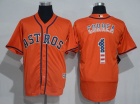 Houston Astros #1 Carlos Correa Orange USA Flag Cool Base Jerseys