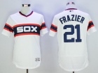 Chicago White Sox #21 Todd Frazier White Pullover Flex Base Jerseys