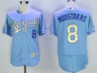 Kansas City Royals #8 Mike Moustakas Blue Gold Program World Series Champions Flexbase Jersey