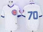 Chicago Cubs #70 Joe Maddon White Strips 1988 Turn Back Style Player Jerseys