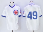 Chicago Cubs #49 Jake Arrieta White Strips 1988 Turn Back Style Player Jerseys