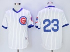 Chicago Cubs #23 Ryne Sandberg White Strips 1988 Turn Back Style Player Jerseys