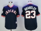 Cleveland Indians #23 Michael Brantley Blue Turn Back Pullover Jerseys