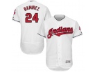 Cleveland Indians #24 Jose Ramirez White Flex Base Jerseys