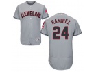 Cleveland Indians #24 Jose Ramirez Gray Flex Base Jerseys