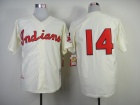 Cleveland Indians #14 Larry Doby Cream 1951 Throwback Jerseys