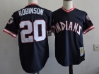 Cleveland Indians #20 Frank Robinson Blue Throwback Jerseys