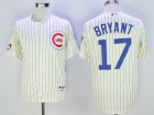 Chicago Cubs #17 Kris Bryant Cream Strips 1969 Turn Back Style Player Jerseys