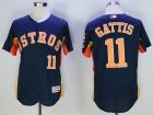 Houston Astros #11 Evan Gattis Blue Flex Base Jerseys