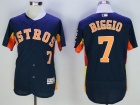 Houston Astros #7 Craig Biggio Blue Flex Base Jerseys