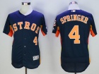 Houston Astros #4 George Springer Blue Flex Base Jerseys