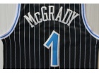 Orlando Magic #1 Tracy McGrady Black Strips Stitched Basketball Jersey