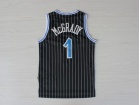 Orlando Magic #1 Tracy McGrady Black Strips Stitched Basketball Jersey