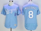 Kansas City Royals #8 Mike Moustakas Baby Blue Flexbase Jerseys