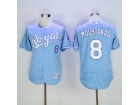 Kansas City Royals #8 Mike Moustakas Baby Blue Flexbase Jerseys