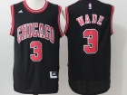 Chicago Bulls #3 Dwyane Wade Black Stitched Basketball Jersey