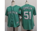 Seattle Mariners #51 Randy Johnson Green Baseball Jersey