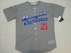 Santurce CRAVVERS Puerto Rico #21 Clemente Grey Baseball Jersey