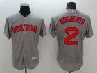 Boston Red Sox #2 Xander Bogaerts Gray Flex Base Jerseys