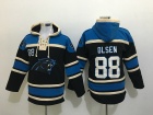 Carolina Panthers #88 Greg Olsen Black Nike NFL Pullover Hoodie Sweatshirts