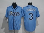 Tampa Bay Rays #3 Evan Longoria Baby Blue New Cool Base Jerseys