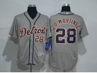 Detroit Tigers #28 J.D. Martinez Gray Flex Base Jerseys