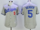 Los Angeles Dodgers #5 Corey Seager Gray Los Angeles Flex Base Jerseys