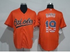 Baltimore Orioles #19 Chris Davis Orange USA Flag Cool Base Jerseys