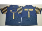 2016 Oregon Ducks Spring Game #1 Mighty Oregon Weebfoot 100th Rose Bowl Game Elite Jersey Navy Blue