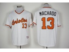 Baltimore Orioles #13 Manny Machado White 1966 Turn Back Baseball Jersey