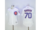 Chicago Cubs #70 Joe Maddon White Flex Base Jerseys