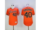 San Francisco Giants #40 Madison Bumgarner Orange Pullover Flex Base Jersey