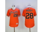 San Francisco Giants #28 Buster Posey Orange Pullover Flex Base Jerseys