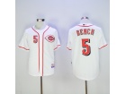 Cincinnati Reds #5 Johnny Bench White Cool Base Baseball Jersey