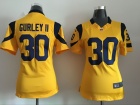 Nike St.Louis Rams #30 Todd Gurley II Yellow Women Jersey